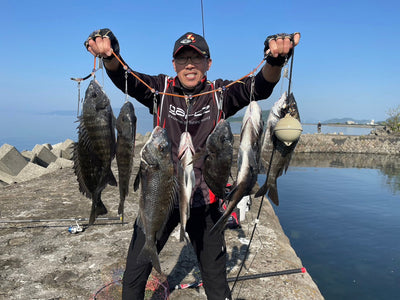 錦江湾奥、霧島市広瀬堤防での釣り　酒匂